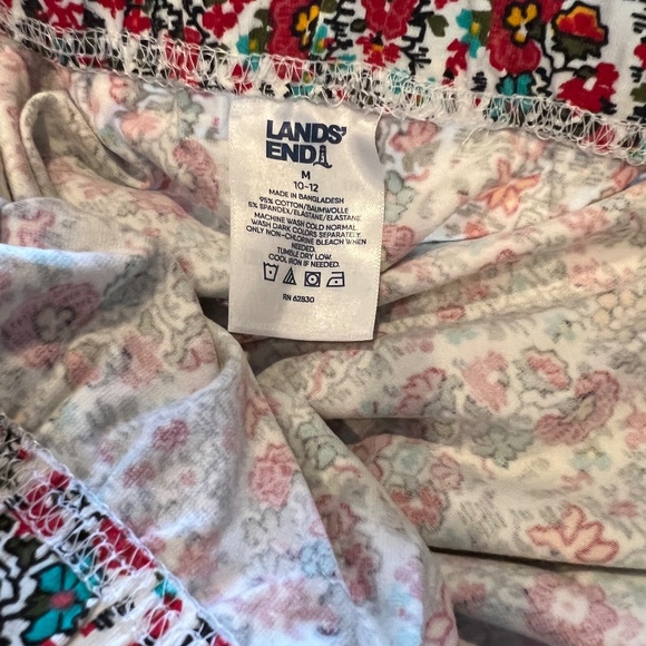 Lands End Pajamas Long Sleeve Paisley Jersey BRAND NEW Elastic Drawstring Pant - Picture 8 of 12